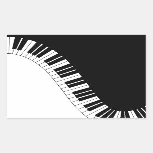 Aziza-toetsenbordinstrumenten Rechthoekige Sticker