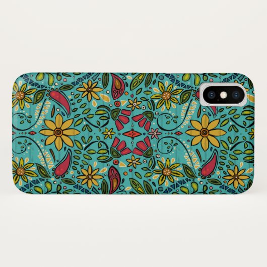 aziza turquoise Case-Mate iPhone case (Achterkant (horizontaal))