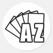 AZMagicPlayers.com Ronde Sticker (Voorkant)