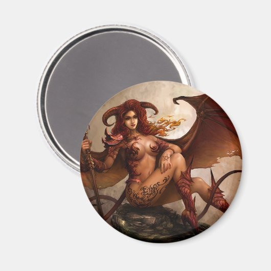 Azmodeus Donkere Engel "Demon", Magneet (Voorkant / Achterkant)