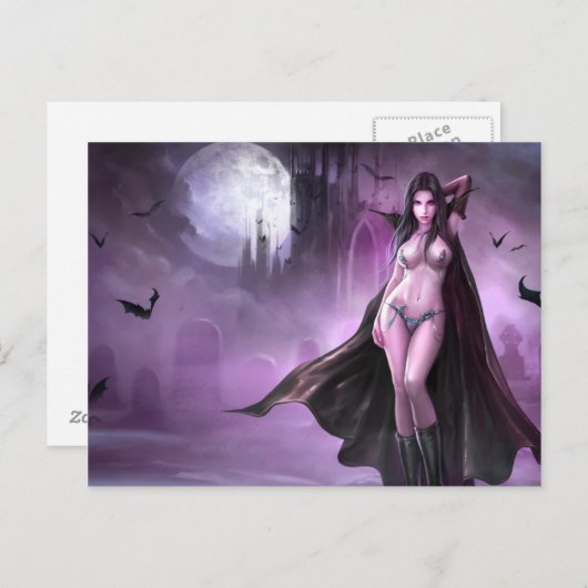 Azmodeus Vampire Queen, Briefkaart (Voorkant / Achterkant)