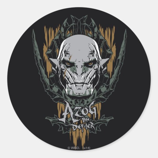 Azog de Defiler Ronde Sticker (Voorkant)
