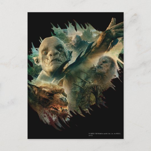 Azog, Narzug en Bolg Graphic Briefkaart (Voorkant)