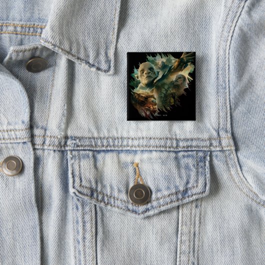 Azog, Narzug en Bolg Graphic Vierkante Button 5,1 Cm (In situ)