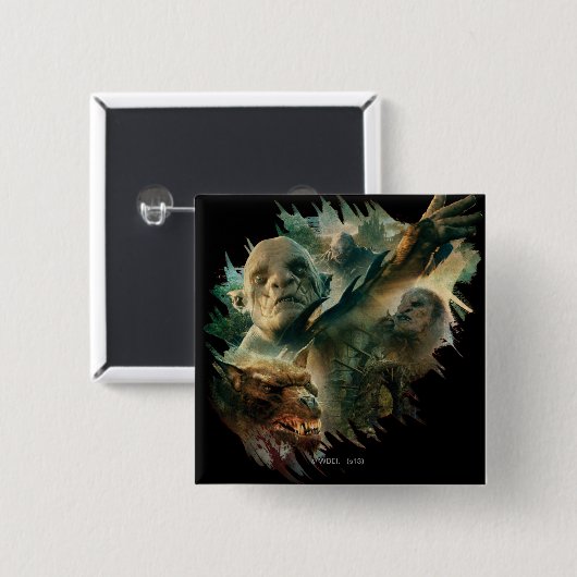 Azog, Narzug en Bolg Graphic Vierkante Button 5,1 Cm (Voorkant /achterkant)