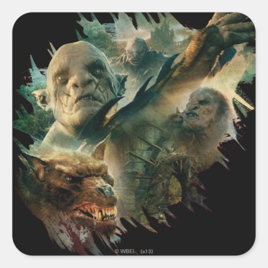 Azog, Narzug en Bolg Graphic Vierkante Sticker (Voorkant)