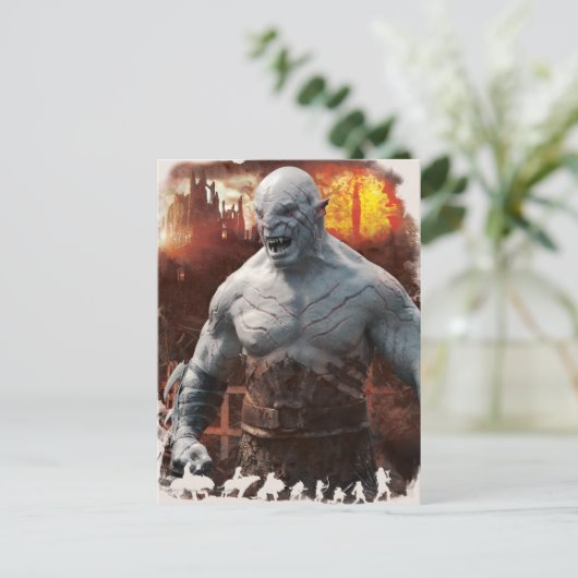 Azog & Orcs Silhouette Graphic Briefkaart (Staand voorkant)