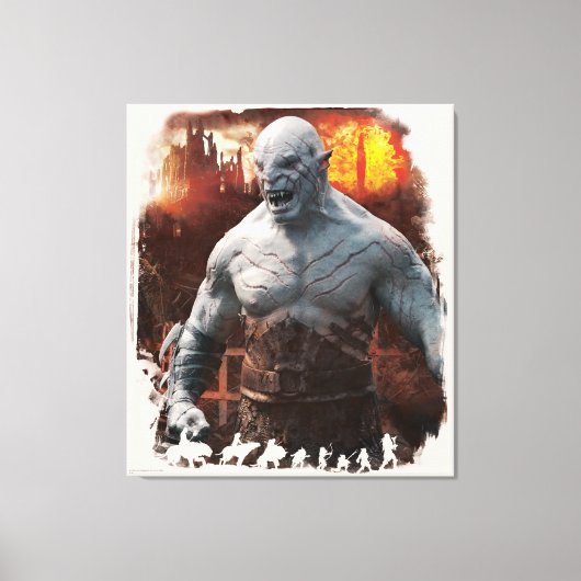 Azog & Orcs Silhouette Graphic Canvas Afdruk (Voorkant)