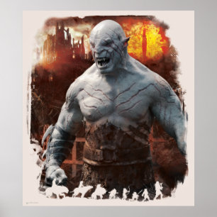 Azog & Orcs Silhouette Graphic Poster