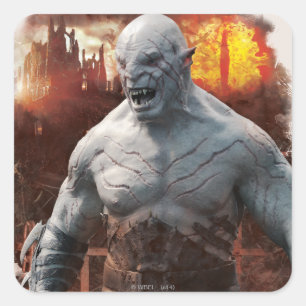 Azog & Orcs Silhouette Graphic Vierkante Sticker