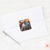 Azog & Orcs Silhouette Graphic Vierkante Sticker (Envelop)