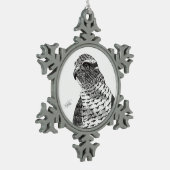 Azor. Goshawk. Tin Sneeuwvlok Ornament (Links)