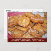 Azoreaanse malassadas briefkaart (Voorkant / Achterkant)