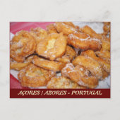 Azoreaanse malassadas briefkaart (Voorkant)