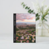 Azoreaanse stad in zonsondergang briefkaart (Staand voorkant)