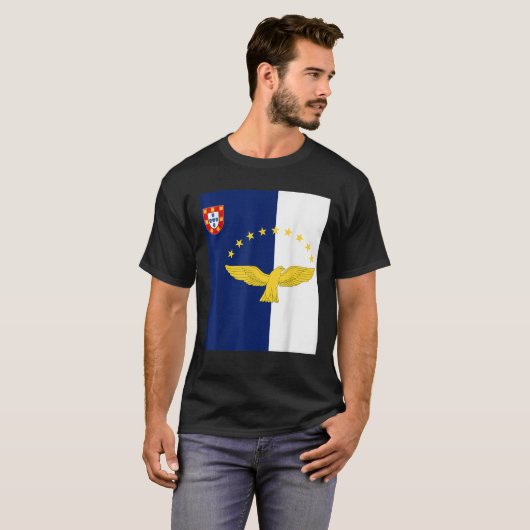 Azoren Acores Flag T Shirt (Voorkant volledig)