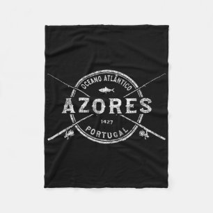 Azoren Antieke Gekruiste Vissenstokken  Fleece Deken