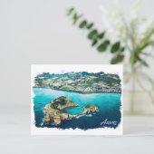 Azoren Atlantisch eiland Panorama Uitzicht Briefkaart (Staand voorkant)