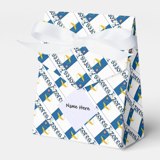 Azoren Azoriaanse Vlag Getegeld Gepersonaliseerd Bedankdoosjes (Voorkant Zijde)