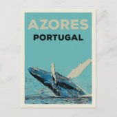 Azoren bulgwalvis illustratie Portugal Briefkaart (Voorkant)