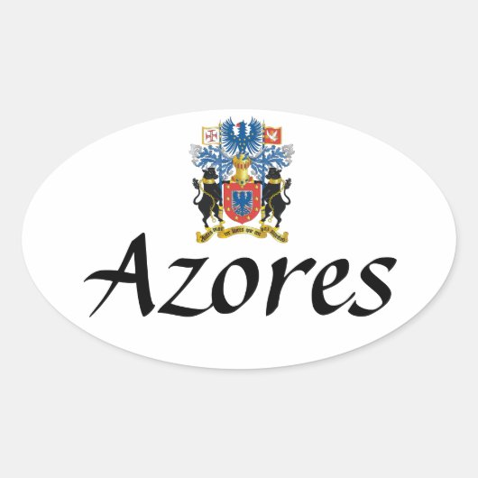 Azoren Crest Ovale Sticker (Voorkant)