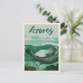 Azoren eilanden vulkanische meren illustratie briefkaart (Staand voorkant)