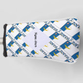 Azoren en Azoriaanse vlag Getegeld Gepersonaliseer Golfheadcover (Voorkant)