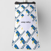 Azoren en Azoriaanse vlag Getegeld Gepersonaliseer Golfheadcover (Draai 90)