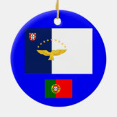 Azoren- Faial Custom Kerstmis-versiering Keramisch Ornament (Achterkant)