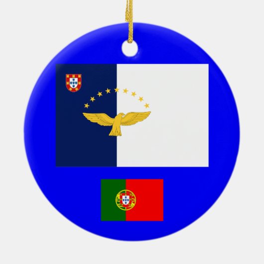 Azoren- Faial Custom Kerstmis-versiering Keramisch Ornament (Achterkant)