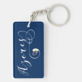 Azoren Flag Heart, Portugal, Azorean Sleutelhanger (achterkant)