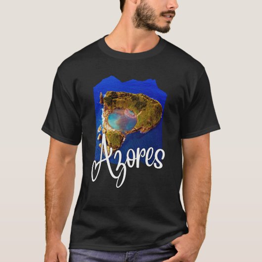 Azoren Flag Patriotic Portugal Roots Azores Souv T-shirt (Voorkant)