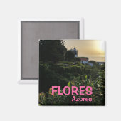 Azoren: Flores Panoramic Kitchen Magnet (Voorkant / Achterkant)