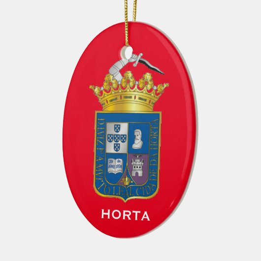 Azoren- Horta Faial Kerstversier Keramisch Ornament (Links)