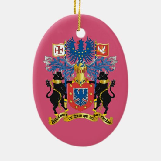 Azoren- Horta Faial Kerstversier Keramisch Ornament (Achterkant)