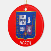 Azoren- Horta Faial Kerstversier Keramisch Ornament (Links)