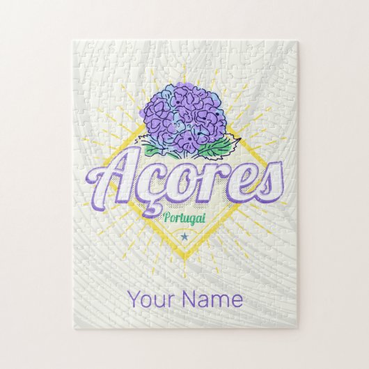 Azoren Hydrangea Bloemeneiland Portugal Vintage Legpuzzel (Verticaal)