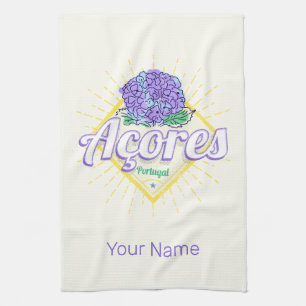 Azoren Hydrangea Bloemeneiland Portugal Vintage Theedoek