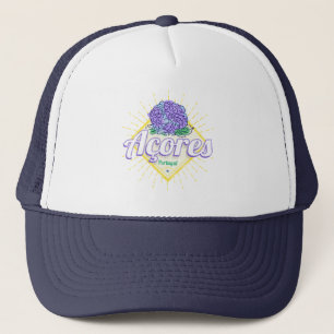 Azoren Hydrangea Bloemeneiland Portugal Vintage Trucker Pet