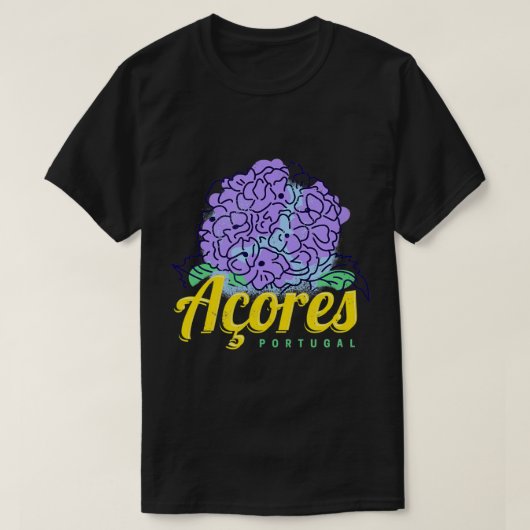 Azoren Hydrangea Flower Island Portugal So T-shirt (Design voorkant)