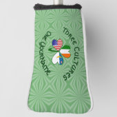 Azoren Ierse Amerikaanse vlaggen Shamrock geperson Golfheadcover (Draai 90)