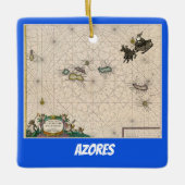 Azoren Kaart kerstversiering Keramisch Ornament (Voorkant)