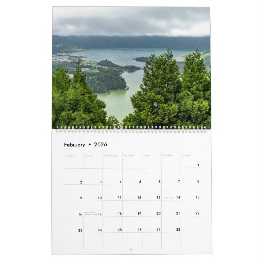 Azoren Kalender (Feb 2026)