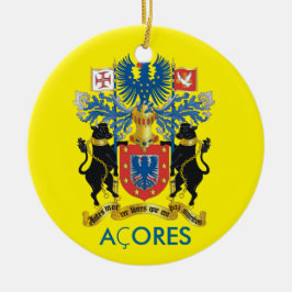 Azoren- kerstversiering met vlag keramisch ornament