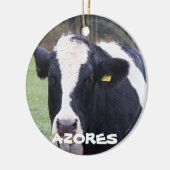 Azoren Koe kerstversiering walvis Keramisch Ornament (Links)