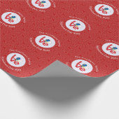 Azoren LOVE Hearth Flag Valentijn Gepersonaliseerd Cadeaupapier (Hoek)