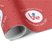 Azoren LOVE Hearth Flag Valentijn Gepersonaliseerd Cadeaupapier (Rol Hoek)