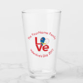 Azoren LOVE Hearth Flag Valentijn Gepersonaliseerd Glas (Voorkant)