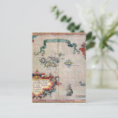 Azoren - Oude kaart - verzonken Exploratie (Staand voorkant)