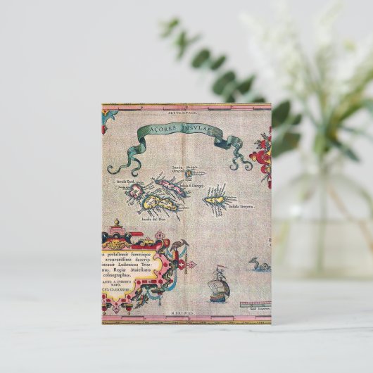 Azoren - Oude kaart -  verzonken Exploratie (Staand voorkant)